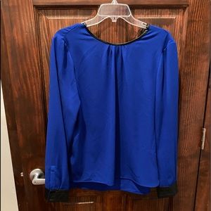 Zara top with leather trim